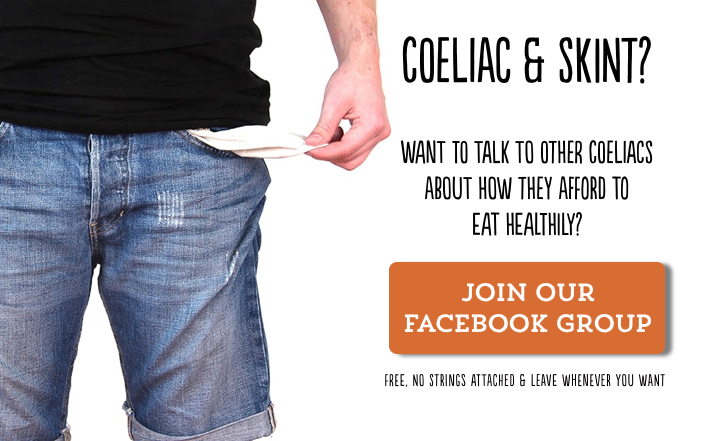 man-showing-empty-pockets-with-text-inviting-low-income-coeliacs-to-join-facebook-group