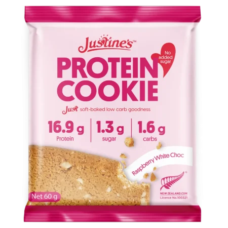 Justine's Raspberry White Choc Protein Cookie 60g